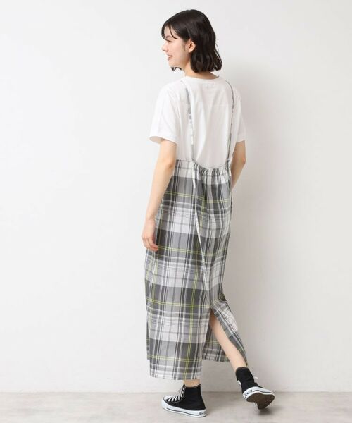 Dessin / デッサン ロング・マキシ丈スカート | 【洗える】肩紐付きチェックスカート | 詳細7
