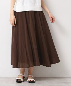 Dessin / デッサン ロング・マキシ丈スカート | 【ウエストゴム・洗える】コットンフレアースカート