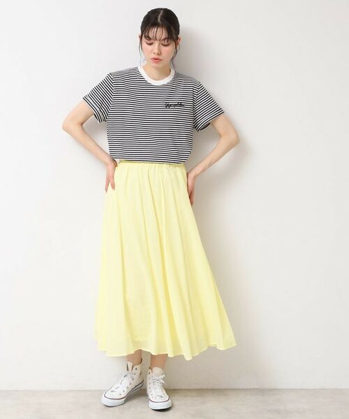 Dessin / デッサン ロング・マキシ丈スカート | 【ウエストゴム・洗える】コットンフレアースカート | 詳細10