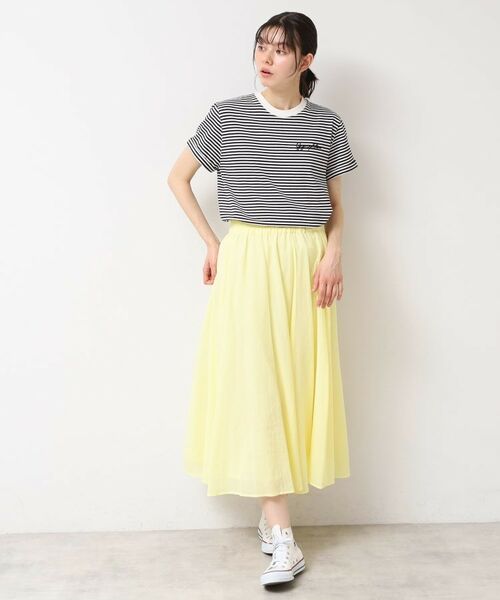 Dessin / デッサン ロング・マキシ丈スカート | 【ウエストゴム・洗える】コットンフレアースカート | 詳細11