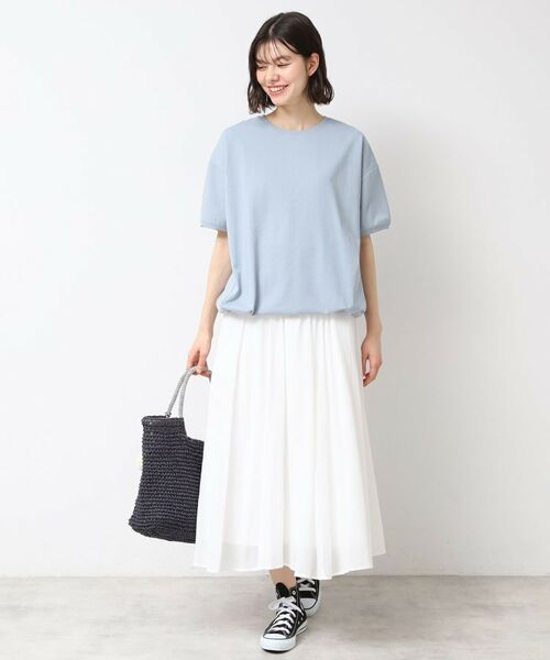 Dessin / デッサン ロング・マキシ丈スカート | 【ウエストゴム・洗える】コットンフレアースカート | 詳細2