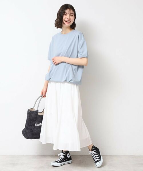 Dessin / デッサン ロング・マキシ丈スカート | 【ウエストゴム・洗える】コットンフレアースカート | 詳細3