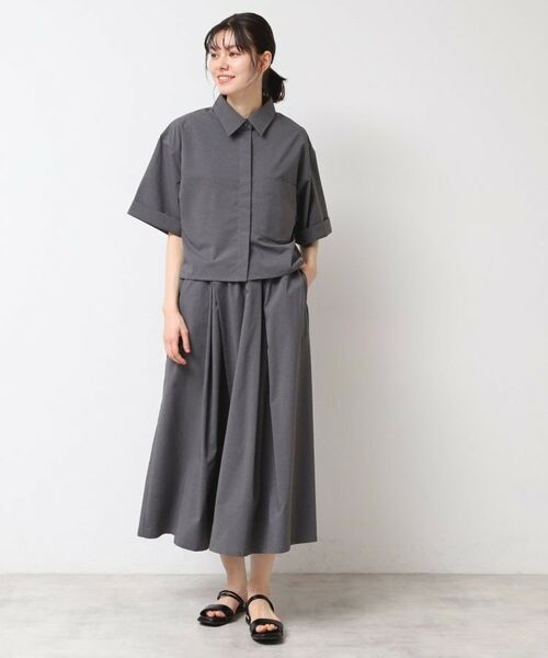 Dessin / デッサン ロング・マキシ丈スカート | 【撥水・セットアップ可能・ウエストゴム】フレアースカート | 詳細10