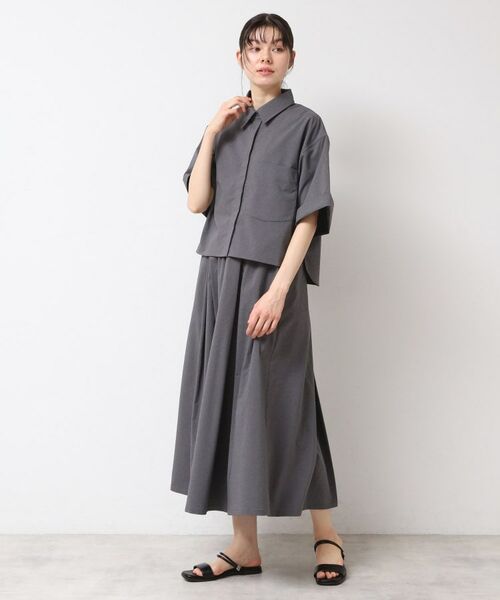 Dessin / デッサン ロング・マキシ丈スカート | 【撥水・セットアップ可能・ウエストゴム】フレアースカート | 詳細11