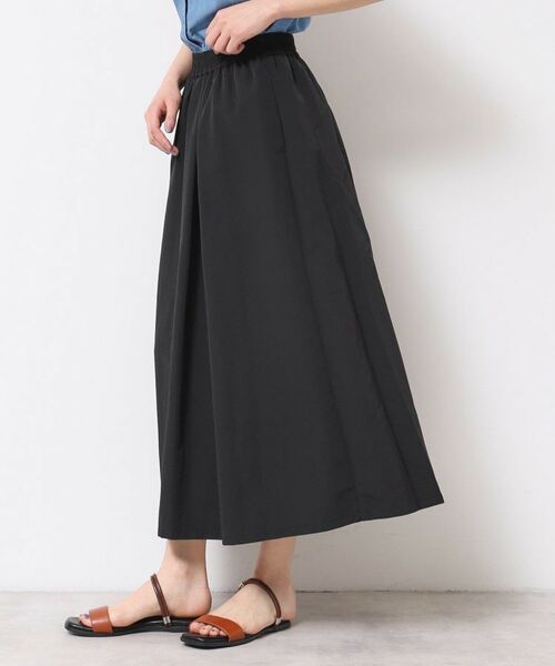 Dessin / デッサン ロング・マキシ丈スカート | 【ウエストゴム・洗える】ナイロンフレアスカート | 詳細1