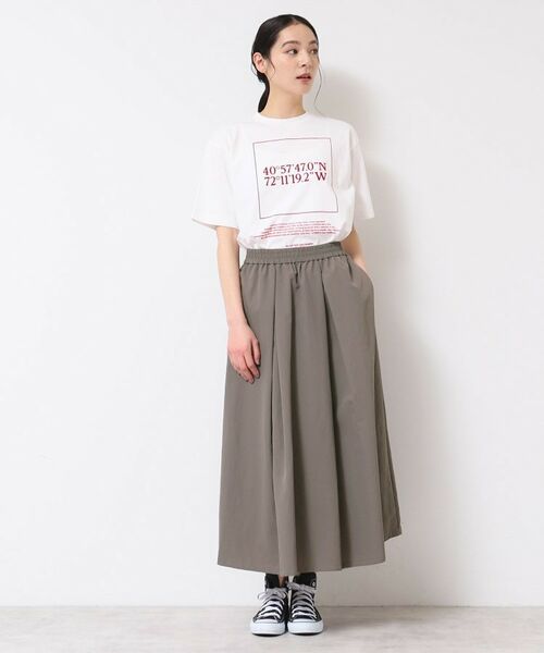 Dessin / デッサン ロング・マキシ丈スカート | 【ウエストゴム・洗える】ナイロンフレアスカート | 詳細11