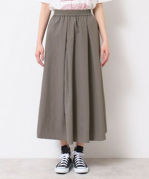 Dessin / デッサン ロング・マキシ丈スカート | 【ウエストゴム・洗える】ナイロンフレアスカート | 詳細13