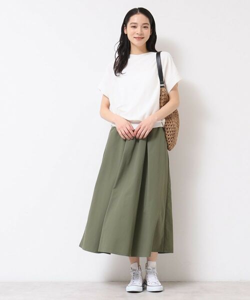 Dessin / デッサン ロング・マキシ丈スカート | 【ウエストゴム・洗える】ナイロンフレアスカート | 詳細7