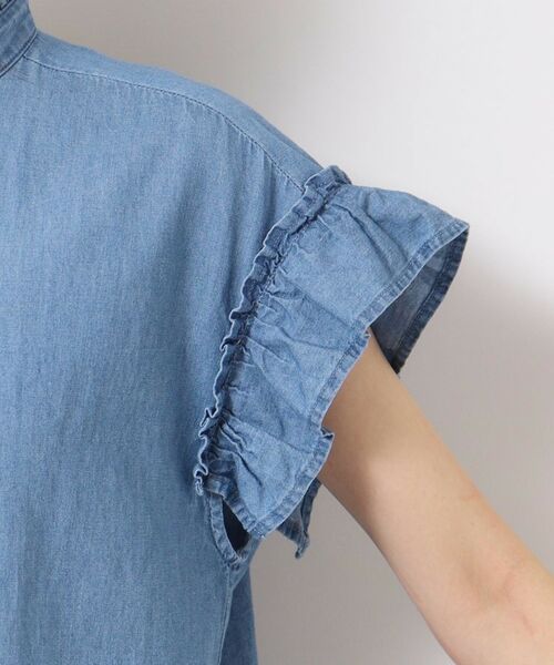 Dessin / デッサン シャツ・ブラウス | 【洗える】ギャザーフリル綿麻デニムブラウス | 詳細17
