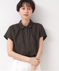 Dessin / デッサン シャツ・ブラウス | 【洗える】シャツカラーフレンチスリーブブラウス（XS～L）