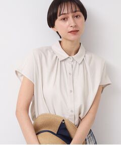 Dessin / デッサン シャツ・ブラウス | 【洗える】シャツカラーフレンチスリーブブラウス（XS～L）