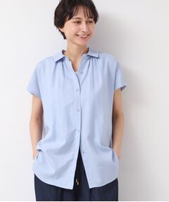 Dessin / デッサン シャツ・ブラウス | 【洗える】シャツカラーフレンチスリーブブラウス（XS～L）