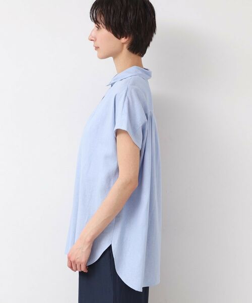 Dessin / デッサン シャツ・ブラウス | 【洗える】シャツカラーフレンチスリーブブラウス(XS~L) | 詳細14