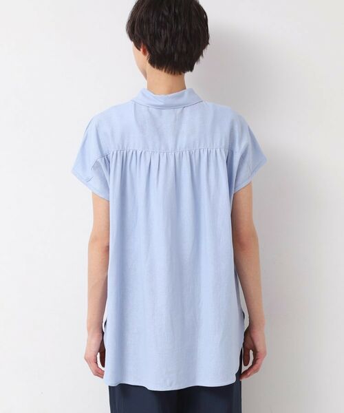 Dessin / デッサン シャツ・ブラウス | 【洗える】シャツカラーフレンチスリーブブラウス(XS~L) | 詳細15