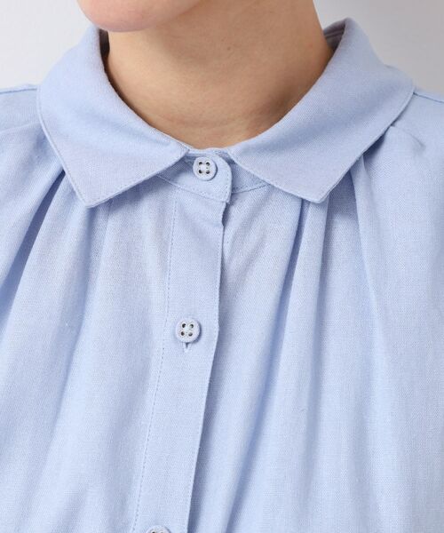 Dessin / デッサン シャツ・ブラウス | 【洗える】シャツカラーフレンチスリーブブラウス(XS~L) | 詳細16