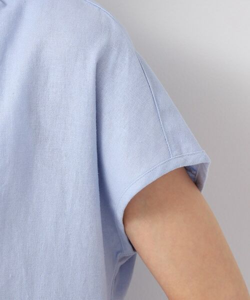 Dessin / デッサン シャツ・ブラウス | 【洗える】シャツカラーフレンチスリーブブラウス(XS~L) | 詳細17