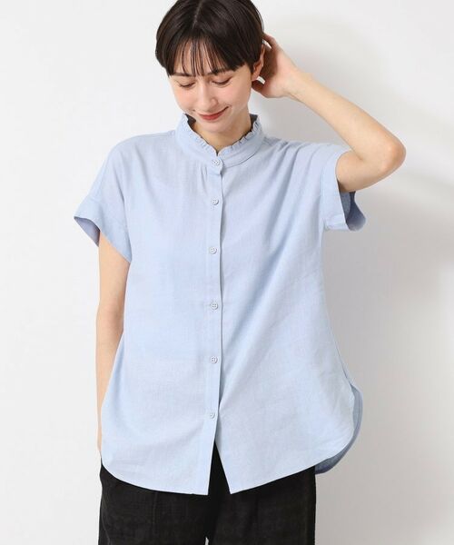 Dessin / デッサン シャツ・ブラウス | 【洗える】フリルネックシャツ(XS~L) | 詳細10