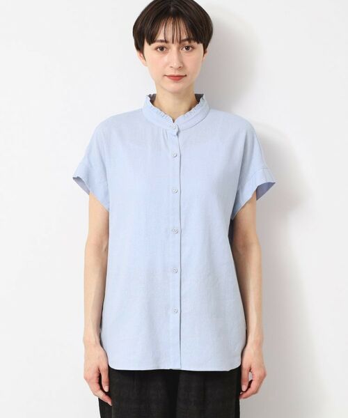 Dessin / デッサン シャツ・ブラウス | 【洗える】フリルネックシャツ(XS~L) | 詳細13