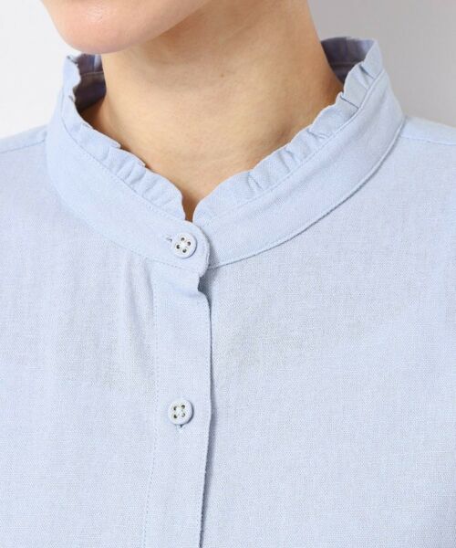 Dessin / デッサン シャツ・ブラウス | 【洗える】フリルネックシャツ(XS~L) | 詳細16