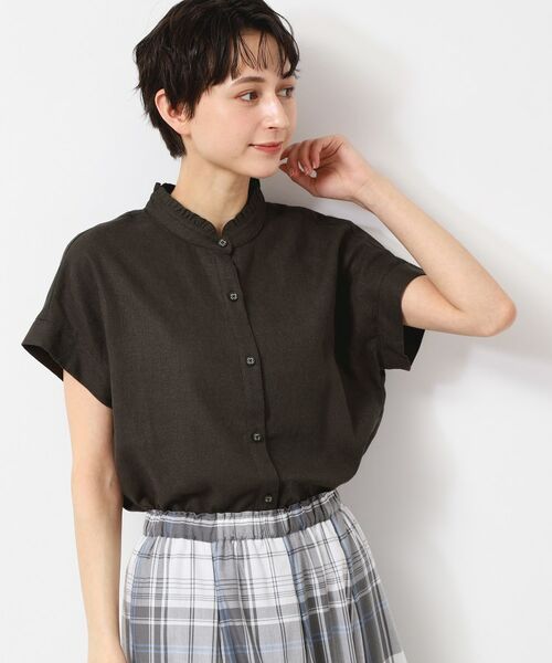 Dessin / デッサン シャツ・ブラウス | 【洗える】フリルネックシャツ(XS~L) | 詳細2