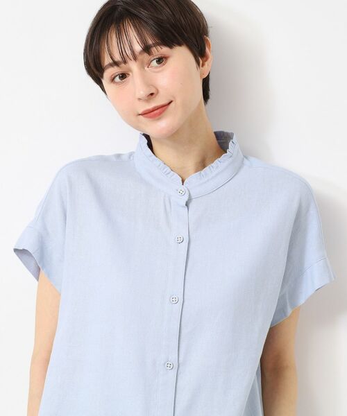 Dessin / デッサン シャツ・ブラウス | 【洗える】フリルネックシャツ(XS~L) | 詳細9