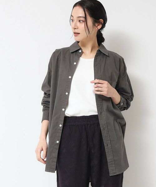 Dessin / デッサン シャツ・ブラウス | 【洗える】ピグメント染バックギャザーシャツ | 詳細1