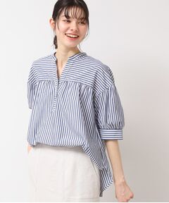 Dessin / デッサン シャツ・ブラウス | 【洗える・4サイズ展開】フロントスリット五分袖ブラウス（XS～L）