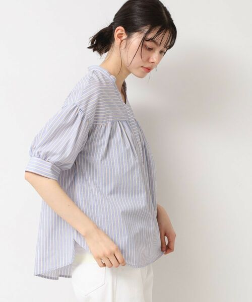 Dessin / デッサン シャツ・ブラウス | 【洗える・4サイズ展開】フロントスリット五分袖ブラウス（XS～L） | 詳細12