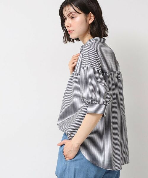 Dessin / デッサン シャツ・ブラウス | 【洗える・4サイズ展開】フロントスリット五分袖ブラウス（XS～L） | 詳細2