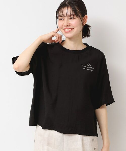 Dessin / デッサン シャツ・ブラウス | 【洗える・4サイズ展開】ロゴ入りブラウス(XS~L) | 詳細1