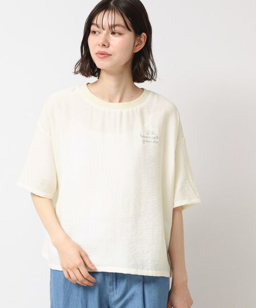 Dessin / デッサン シャツ・ブラウス | 【洗える・4サイズ展開】ロゴ入りブラウス(XS~L) | 詳細9