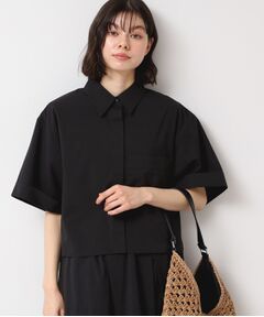 Dessin / デッサン シャツ・ブラウス | 【撥水・セットアップ可能・洗える】ナイロンクロップド丈シャツ