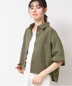 Dessin / デッサン シャツ・ブラウス | 【撥水・セットアップ可能・洗える】ナイロンクロップド丈シャツ