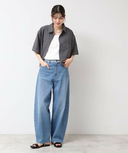 Dessin / デッサン シャツ・ブラウス | 【撥水・セットアップ可能・洗える】ナイロンクロップド丈シャツ | 詳細10