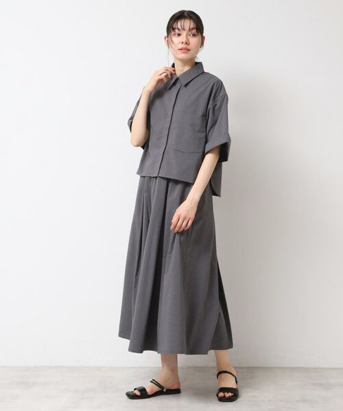 Dessin / デッサン シャツ・ブラウス | 【撥水・セットアップ可能・洗える】ナイロンクロップド丈シャツ | 詳細11