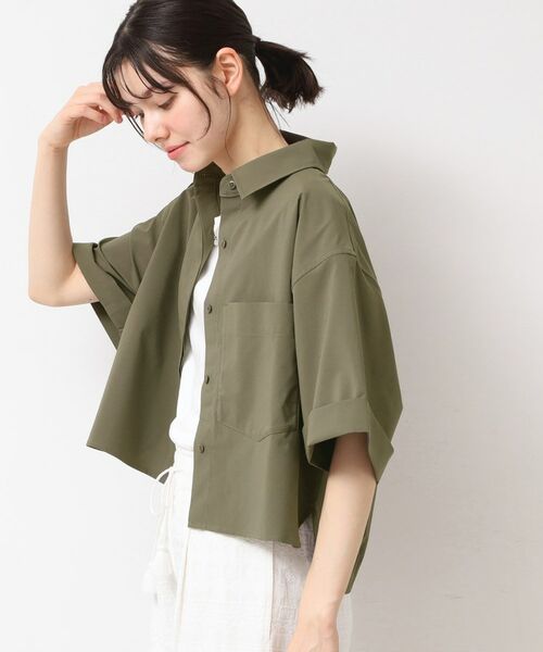 Dessin / デッサン シャツ・ブラウス | 【撥水・セットアップ可能・洗える】ナイロンクロップド丈シャツ | 詳細6