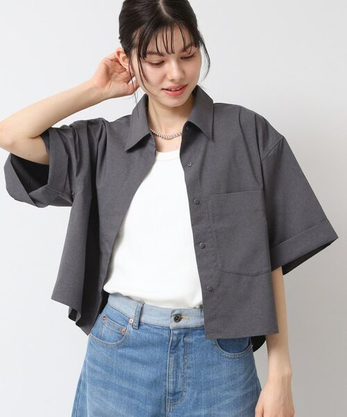 Dessin / デッサン シャツ・ブラウス | 【撥水・セットアップ可能・洗える】ナイロンクロップド丈シャツ | 詳細9