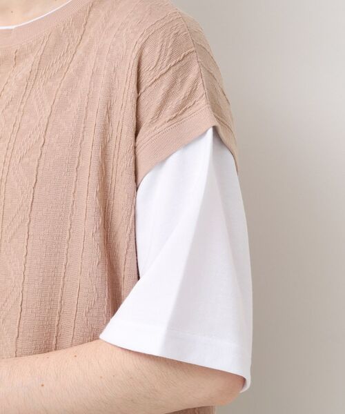 Dessin / デッサン カットソー | 【洗える】ベストレイヤードライクTシャツ | 詳細13