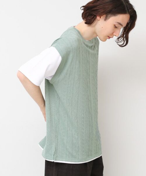 Dessin / デッサン カットソー | 【洗える】ベストレイヤードライクTシャツ | 詳細5