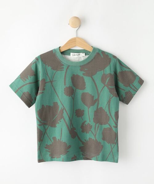 Dessin / デッサン Tシャツ | 【リンクコーデ】フラワープリントTシャツ(グリーン(122))