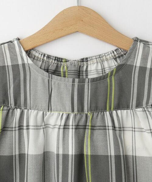 Dessin / デッサン ロング・マキシ丈ワンピース | 【リンクコーデ】ガーゼチェックチュニックワンピース | 詳細3