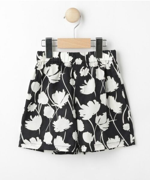 Dessin / デッサン パンツ | 【リンクコーデ・ウエストゴム】フラワープリントパンツ(ブラック(119))