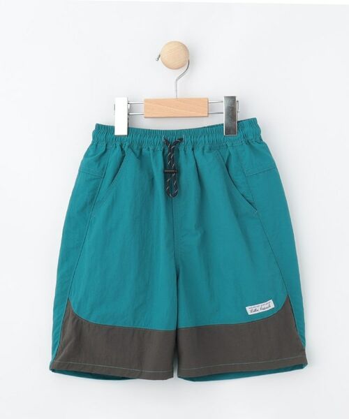 Dessin / デッサン ショート・ハーフ・半端丈パンツ | 【ウエストゴム・洗える】ナイロンワッシャーショートパンツ(ブルーグリーン(097))