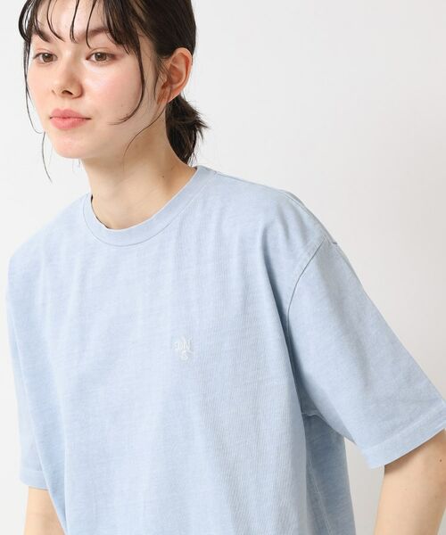 Dessin / デッサン Tシャツ | 【ユニセックス・洗える】ロゴ入りピグメントTシャツ(ブルー(091))