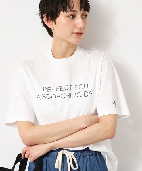 Dessin / デッサン Tシャツ | 【ユニセックス/抗菌防臭/洗える】コットンロゴTシャツ(ホワイト(001))