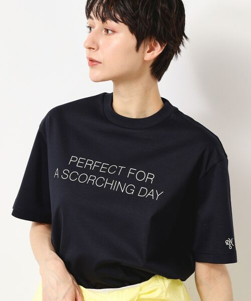 Dessin / デッサン Tシャツ | 【ユニセックス/抗菌防臭/洗える】コットンロゴTシャツ(ネイビー(095))