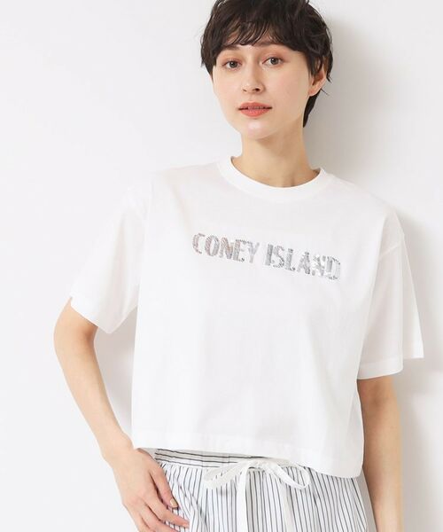 Dessin / デッサン Tシャツ | 【洗える】スパンコールロゴTシャツ(XS~L) | 詳細2