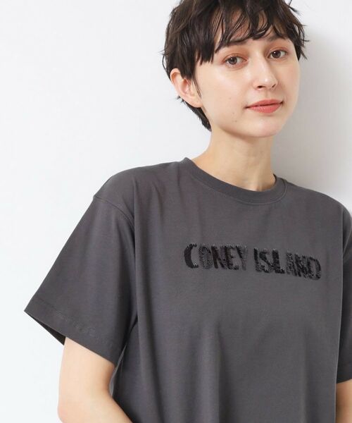 Dessin / デッサン Tシャツ | 【洗える】スパンコールロゴTシャツ(XS~L) | 詳細6