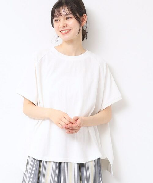 Dessin / デッサン Tシャツ | 【洗える】ワイドラグランスリーブカットソー(XS~L)(ホワイト(002))