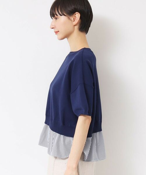 Dessin / デッサン ニット・セーター | 【洗える】シャツレイヤード風五分袖ニット | 詳細10